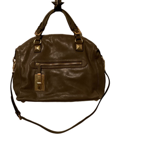 Michael Kors Olive Satchel with Gold Accents